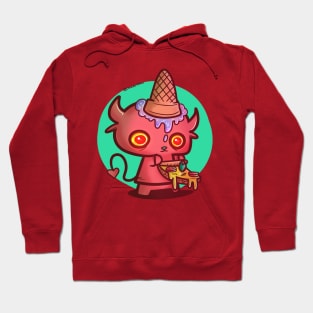 Devil Cute, Pizza and Ice Cream Hoodie